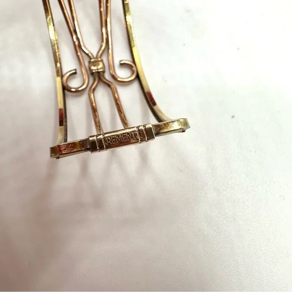 VINTAGE⚜️14K KREMENTZ OVERLAY Ornate Cuff Floral Bracelet - Picture 5 of 11